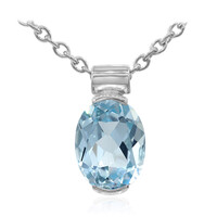 Collana in argento con Topazio Blu Cielo