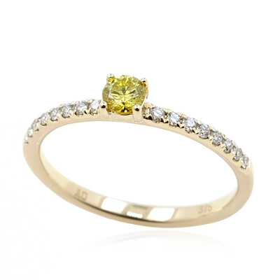 Anello in oro con Diamante Giallo SI2
