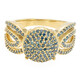 Anello placcato in oro con Diamante Fancy