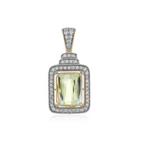 Ciondolo in oro con Kunzite Canarino