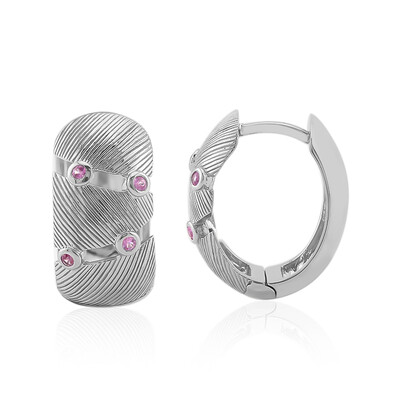 Orecchini in argento con Zaffiro Rosa