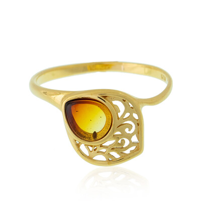 Anello in argento con Ambra Baltica (dagen)