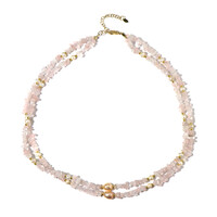 Collana in argento con Quarzo Rosa
