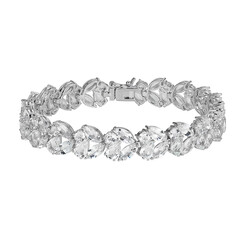 Bracciale in argento con Topazio Bianco(Adela Silber)