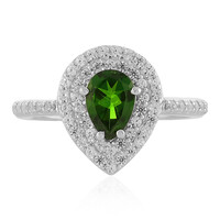 Anello in argento con Diopside Russo