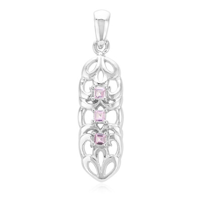 Ciondolo in argento con Zaffiro Ceylon Rosa