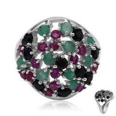 Anello in argento con Zaffiro Nero