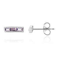 Orecchini in argento con Ametista Rose de France