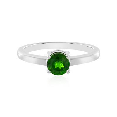 Anello in argento con Diopside Russo