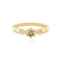 Anello in argento con Diamante Cioccolato I1