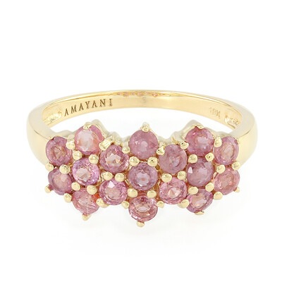 Anello in oro con Zaffiro Padparadscha (non riscaldato) (AMAYANI)