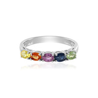 Anello in argento con Zaffiro Verde