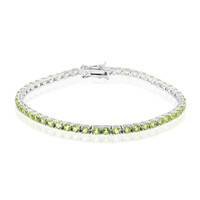 Bracciale in argento con Peridoto della Birmania