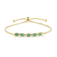 Bracciale in argento con Smeraldo Zambia