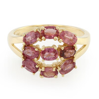 Anello in oro con Zaffiro Padparadscha (non riscaldato) (AMAYANI)