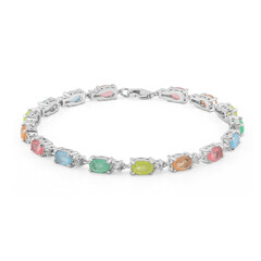 Bracciale in argento con Quarzo rosa pastello