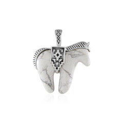 Ciondolo in argento con Howlite (Desert Chic)