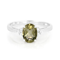 Anello in argento con Quarzo Oliva