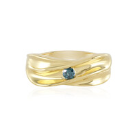 Anello in argento con Diamante Blu I2