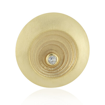 Anello placcato in oro con Topazio Bianco (MONOSONO COLLECTION)