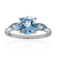 Anello in argento con Topazio Blu Cielo