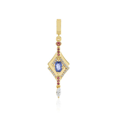 Ciondolo in argento con Zaffiro Ceylon Blu (non riscaldato)