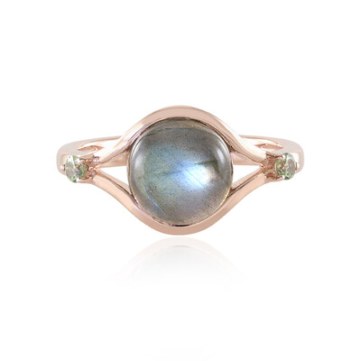 Anello in argento con Labradorite Verde Maniry (KM by Juwelo)