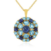 Collana in argento con Zaffiro Stellato Blu