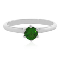 Anello in argento con Diopside Russo