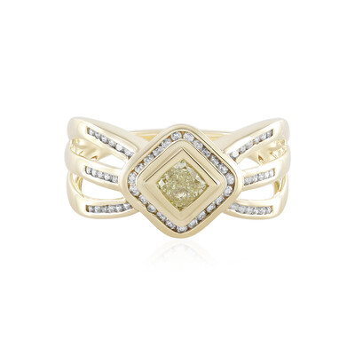 Anello in oro con Diamante Giallo SI1 (de Melo)