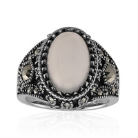 Anello in argento con Pietra di Luna Bianca (Annette classic)