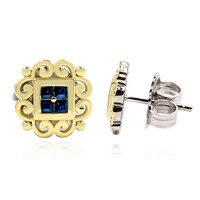 Orecchini in argento con Zaffiro Blu (Dallas Prince Designs)