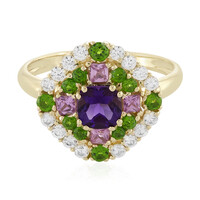 Anello in oro con Ametista Zambiana (Adela Gold)