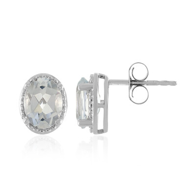 Orecchini in argento con Topazio Bianco
