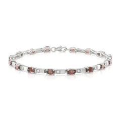 Bracciale placcato in platino con Zircone Rosso