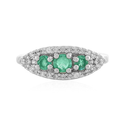 Anello in argento con Smeraldo Etiope
