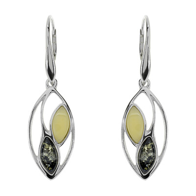 Orecchini in argento con Ambra Baltica (dagen)