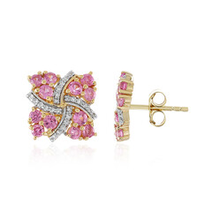Orecchini in oro con Zaffiro Rosa (Adela Gold)