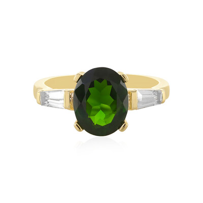 Anello in argento con Diopside Russo