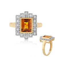 Anello in argento con Citrino Madeira