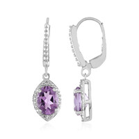 Orecchini in argento con Ametista Rose de France