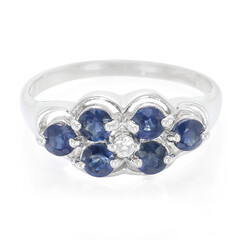 Anello in argento con Zaffiro Blu