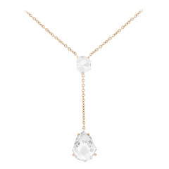 Collana placcata in oro con Quarzo Bianco (TPC)