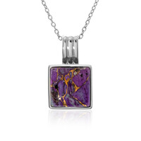 Collana in argento con Turchese Kingman Mohave Porpora