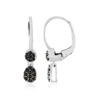 Orecchini in argento con Spinello Nero