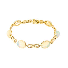 Bracciale in oro con Opale di Welo AAA (CUSTODANA)
