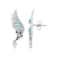 Orecchini in argento con Topazio Blu Svizzero