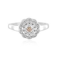 Anello in argento con Diamante Champagne I3