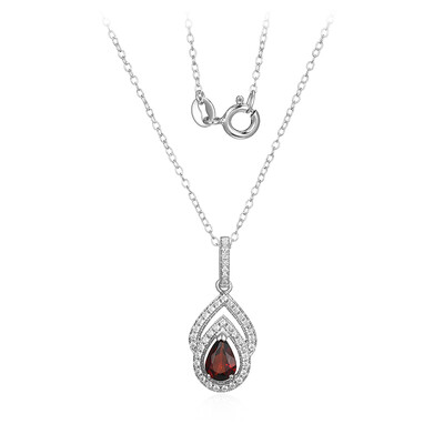 Collana in argento con Granato Mozambico
