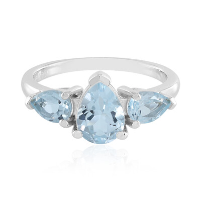 Anello in argento con Topazio Blu Cielo